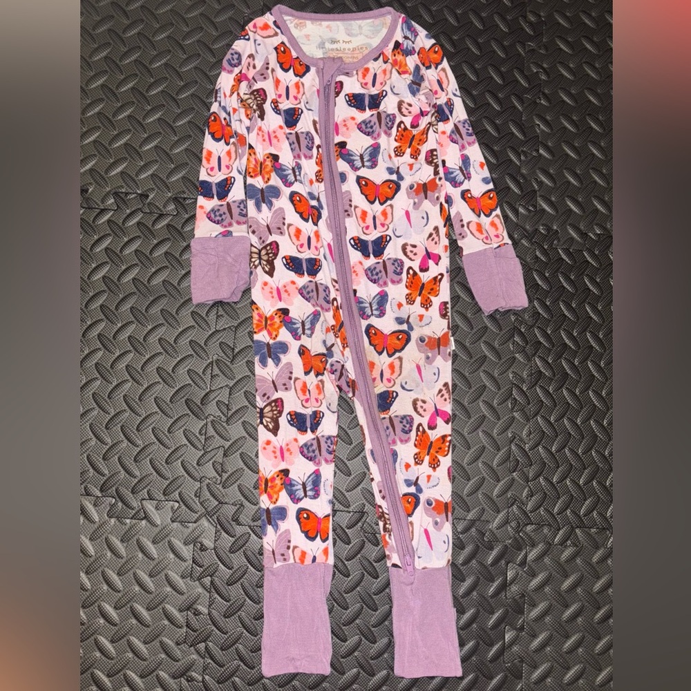 Little Sleepies Butterfly Kisses Zippy (6-12m)